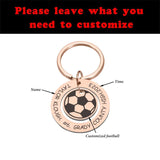 Personalized Football Keychain with Name and Jersey Number
