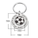 Personalized Football Keychain with Name and Jersey Number