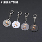Custom Single Letter Acrylic Keychain Laser Engraving Name Gift Keyring