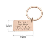 Engraved Initial Letter Keychain for Dad, Father's Day Gift
