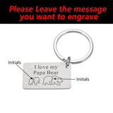 Engraved Initial Letter Keychain for Dad, Father's Day Gift