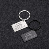 Engraved Initial Letter Keychain for Dad, Father's Day Gift