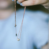 925 Sterling Silver Pearl Necklace for Women Choker NL005