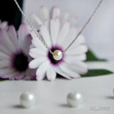 925 Sterling Silver Pearl Necklace for Women Choker NL005