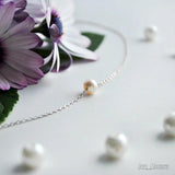 925 Sterling Silver Pearl Necklace for Women Choker NL005