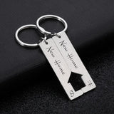 Personalized Initials Engraved Home Keychain for Couple