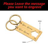 Personalized Initials Engraved Home Keychain for Couple