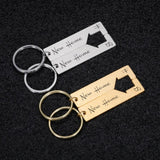 Personalized Initials Engraved Home Keychain for Couple