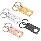 Personalized Initials Engraved Home Keychain for Couple