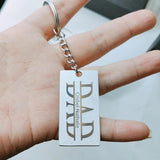 Engraved Name Key Ring Stainless Steel Dad Key Chain Father's Gift