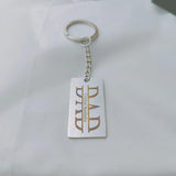 Engraved Name Key Ring Stainless Steel Dad Key Chain Father's Gift