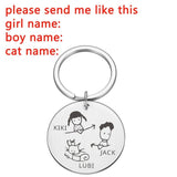 Personalized Valentines Gift Keychain Name House Keychain