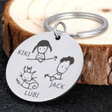 Personalized Valentines Gift Keychain Name House Keychain