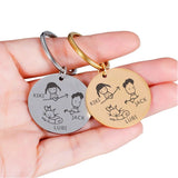 Personalized Valentines Gift Keychain Name House Keychain