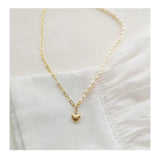 Shell Choker Necklace 14K Filled Brass Chain Women Party Wedding Gift