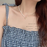 Shell Choker Necklace 14K Filled Brass Chain Women Party Wedding Gift