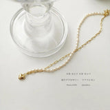 Shell Choker Necklace 14K Filled Brass Chain Women Party Wedding Gift