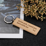 Personalized Wooden Initials Keychain for Men Women