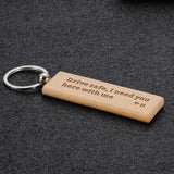 Personalized Wooden Initials Keychain for Men Women
