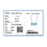 925 Silver Turquoise Love Pendant Necklace For Women