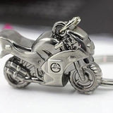 Metal Motorcycle Key Ring Drive Safe Keychain Ring Creative Gift
