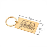 Personalized Couple Name Car Logo Keychain