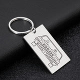 Personalized Couple Name Car Logo Keychain