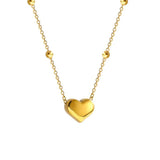 Heart Titanium Steel Pendant Necklace for Her