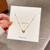 Heart Titanium Steel Pendant Necklace for Her