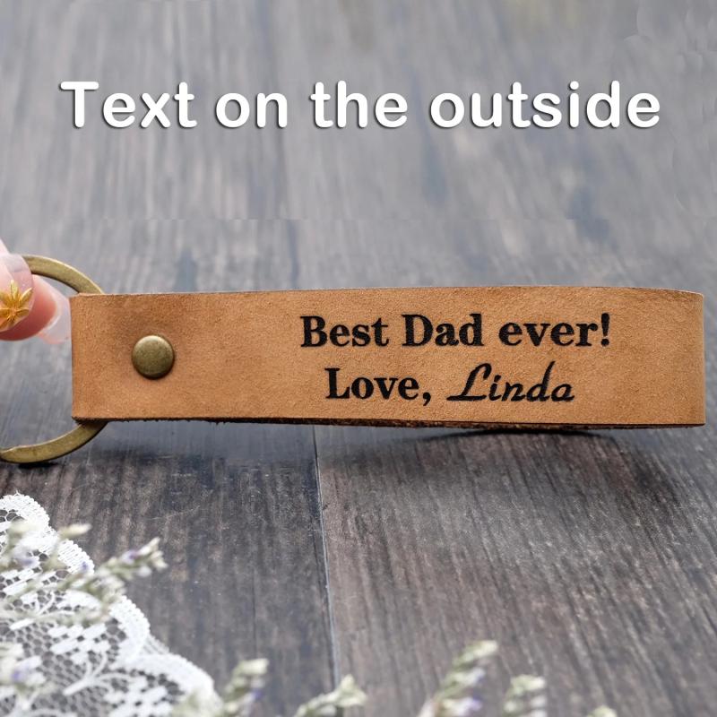 Personalized Leather Keychain, Couple Gifts, Key Chain, Mens Gift