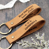 Personalized Leather Keychain, Couple Gifts, Key Chain, Mens Gift