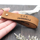 Personalized Leather Keychain, Couple Gifts, Key Chain, Mens Gift