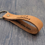 Personalized Leather Keychain, Couple Gifts, Key Chain, Mens Gift