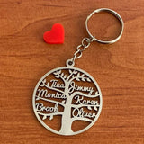 Tree Name Keychain Stainless Steel Name Letters Keyring
