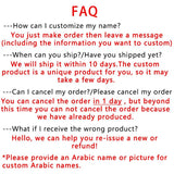Arabic Name Keychain Personalized Stainless Steel Key Ring