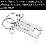 2Pcs Keychains Anniversary Couple Gift Car keyring Couples