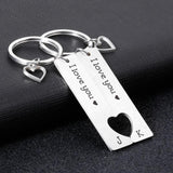 2Pcs Keychains Anniversary Couple Gift Car keyring Couples
