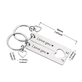 2Pcs Keychains Anniversary Couple Gift Car keyring Couples