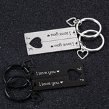 2Pcs Keychains Anniversary Couple Gift Car keyring Couples