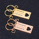 2Pcs Keychains Anniversary Couple Gift Car keyring Couples