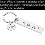 Couples Keychain Boyfriend Girlfriend Husband Wife Custom KeyRing