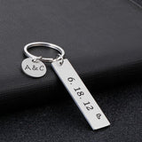 Couples Keychain Boyfriend Girlfriend Husband Wife Custom KeyRing