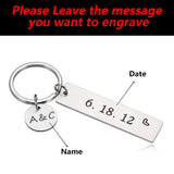 Couples Keychain Boyfriend Girlfriend Husband Wife Custom KeyRing