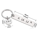 Couples Keychain Boyfriend Girlfriend Husband Wife Custom KeyRing