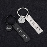 Couples Keychain Boyfriend Girlfriend Husband Wife Custom KeyRing