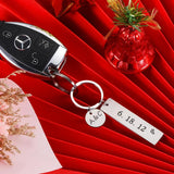 Couples Keychain Boyfriend Girlfriend Husband Wife Custom KeyRing