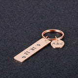 Couples Keychain Boyfriend Girlfriend Husband Wife Custom KeyRing