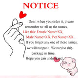 Couples Pet Name Keyring Lovers Keychain Gift