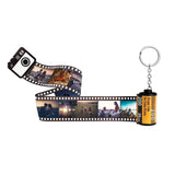 15 Photo Memory Photo Keychains Roll Film Key Chain Album Keyring DIY