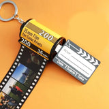 15 Photo Memory Photo Keychains Roll Film Key Chain Album Keyring DIY